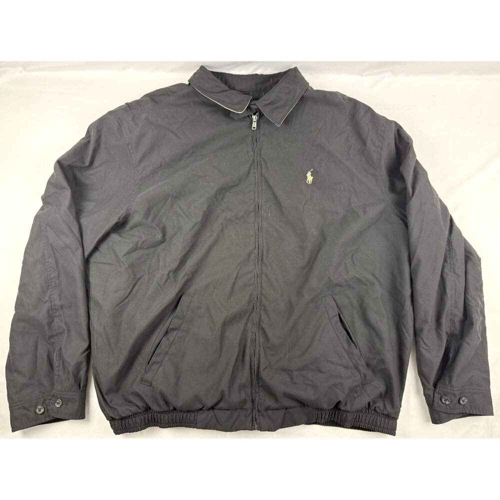Vintage Polo Ralph Lauren Harrington Jacket Men’s XXL Black Plaid Lined Zip